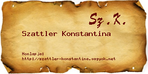 Szattler Konstantina névjegykártya